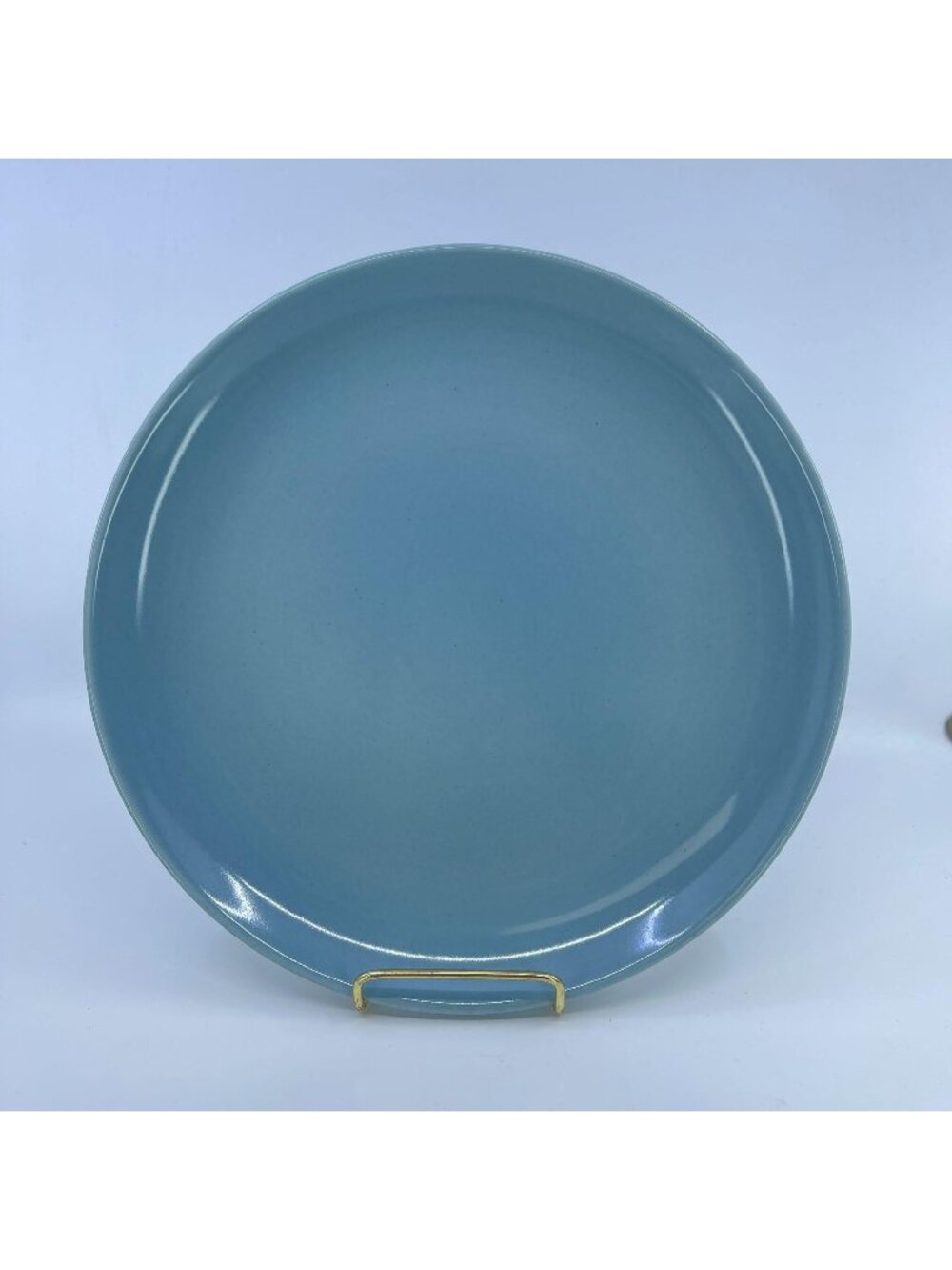 vintage russel wright “iroquois” casual dining dinner plate 10” ice blue